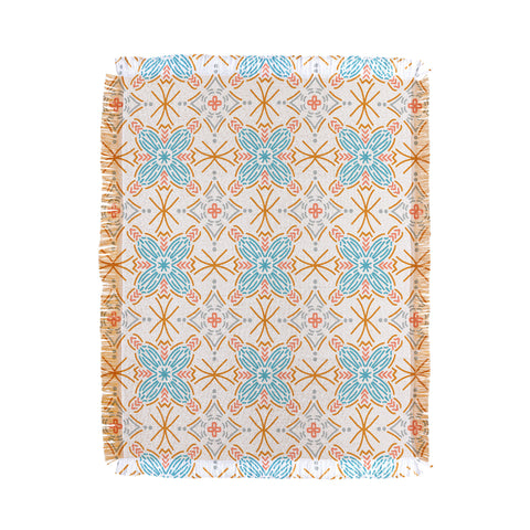 Marta Barragan Camarasa Mosaic boho desert colors D Throw Blanket