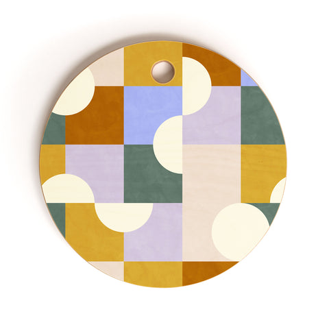 Marta Barragan Camarasa Mosaic geometric forms DP Cutting Board Round