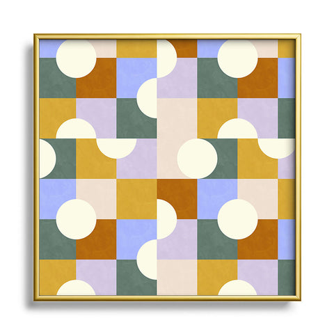 Marta Barragan Camarasa Mosaic geometric forms DP Square Metal Framed Art Print