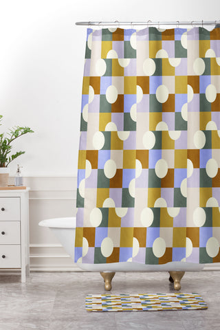 Marta Barragan Camarasa Mosaic geometric forms DP Shower Curtain And Mat