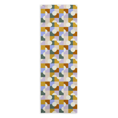 Marta Barragan Camarasa Mosaic geometric forms DP Yoga Towel