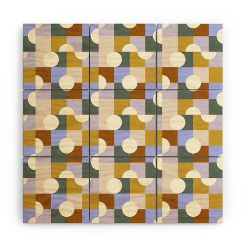 Marta Barragan Camarasa Mosaic geometric forms DP Wood Wall Mural