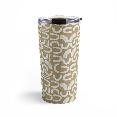 Marta Barragan Camarasa Mosaic of curved shapes I Travel Mug