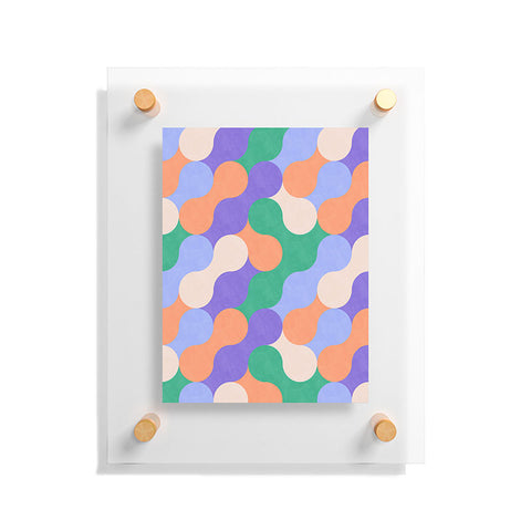 Marta Barragan Camarasa Mosaic retro colorful MD Floating Acrylic Print