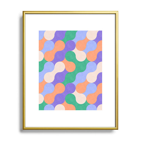 Marta Barragan Camarasa Mosaic retro colorful MD Metal Framed Art Print