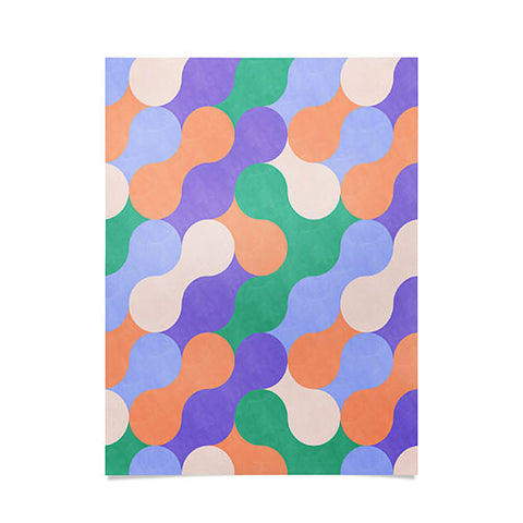 Marta Barragan Camarasa Mosaic retro colorful MD Poster