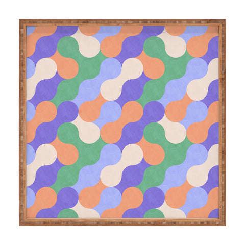 Marta Barragan Camarasa Mosaic retro colorful MD Square Tray