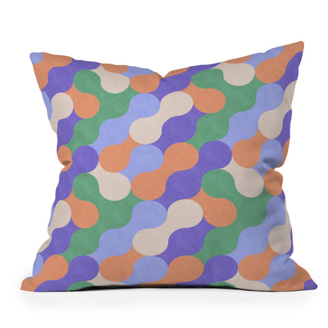 Marta Barragan Camarasa Mosaic retro colorful MD Throw Pillow