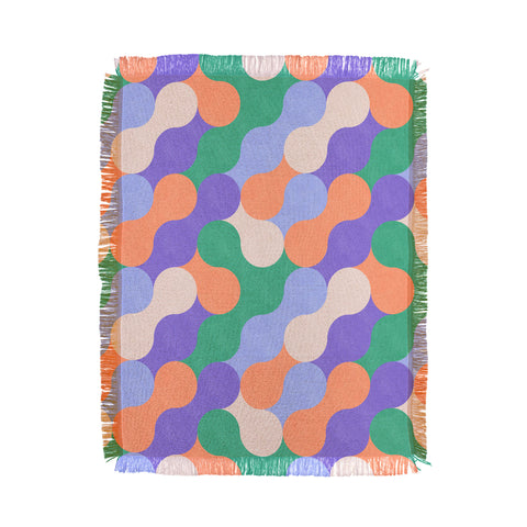 Marta Barragan Camarasa Mosaic retro colorful MD Throw Blanket