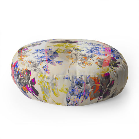 Marta Barragan Camarasa mosaic stripes Floor Pillow Round