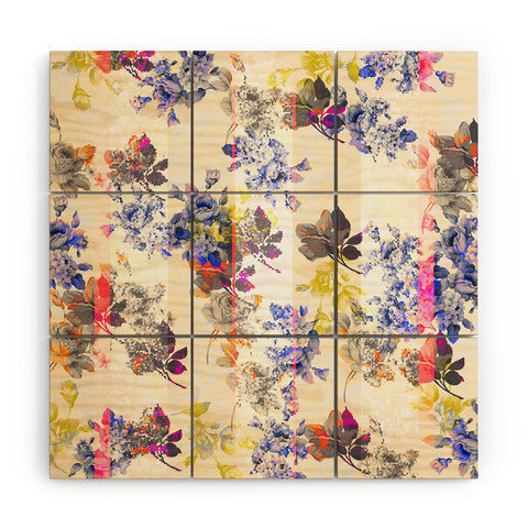 Marta Barragan Camarasa mosaic stripes Wood Wall Mural