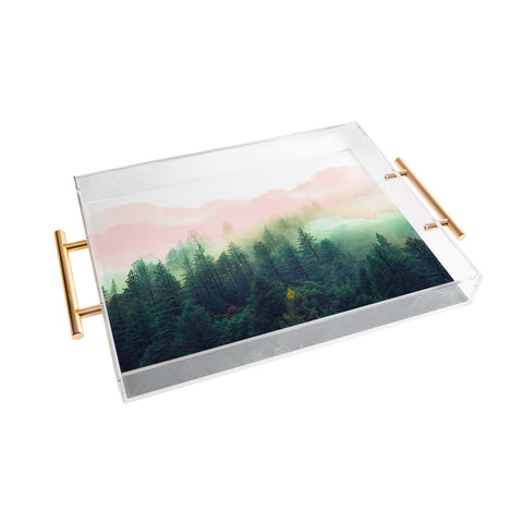 Marta Barragan Camarasa Mountain landscape painting 01 Acrylic Tray