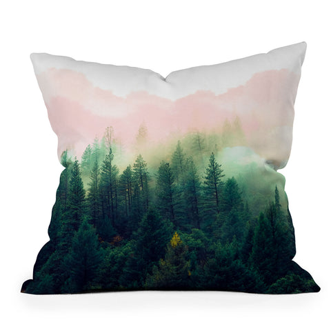 Marta Barragan Camarasa Mountain landscape painting 01 Outdoor Throw Pillow
