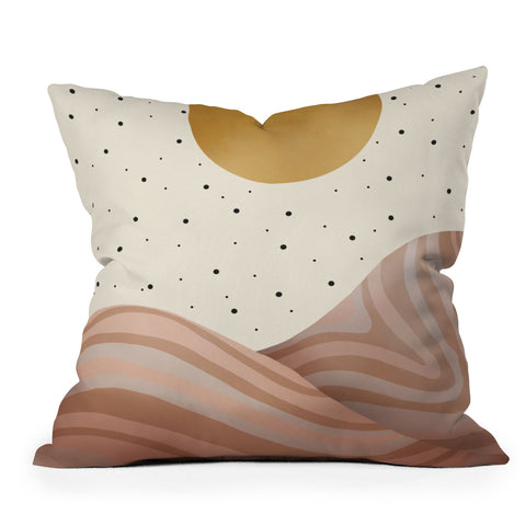 Marta Barragan Camarasa Mountainous sunrise Outdoor Throw Pillow