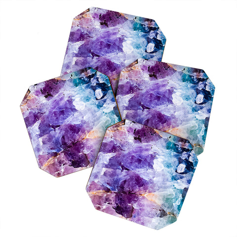 Marta Barragan Camarasa Multicolor quartz texture Coaster Set