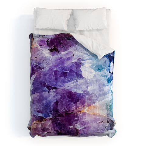 Marta Barragan Camarasa Multicolor quartz texture Comforter