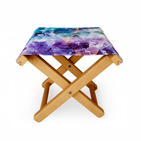 Marta Barragan Camarasa Multicolor quartz texture Folding Stool