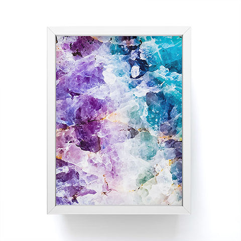 Marta Barragan Camarasa Multicolor quartz texture Framed Mini Art Print
