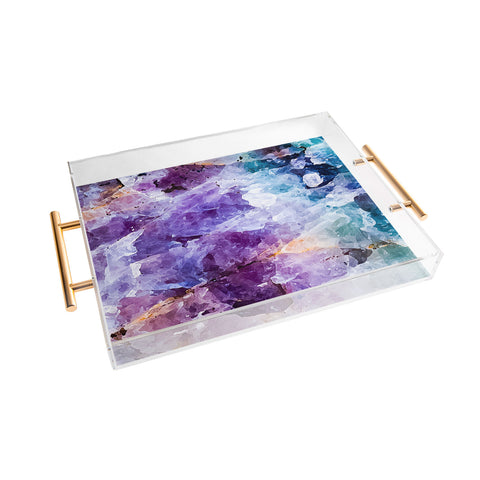 Marta Barragan Camarasa Multicolor quartz texture Acrylic Tray