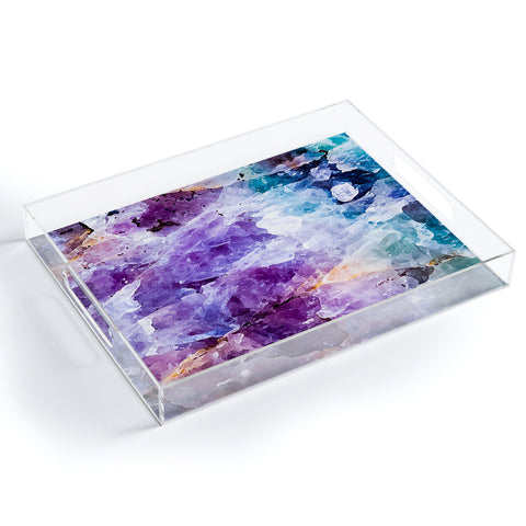 Marta Barragan Camarasa Multicolor quartz texture Acrylic Tray