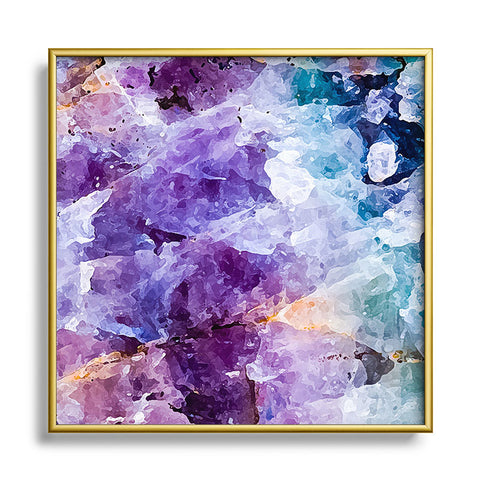 Marta Barragan Camarasa Multicolor quartz texture Square Metal Framed Art Print