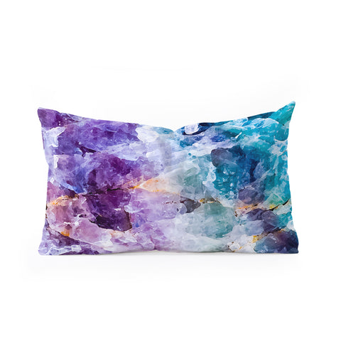 Marta Barragan Camarasa Multicolor quartz texture Oblong Throw Pillow
