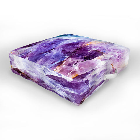 Marta Barragan Camarasa Multicolor quartz texture Outdoor Floor Cushion