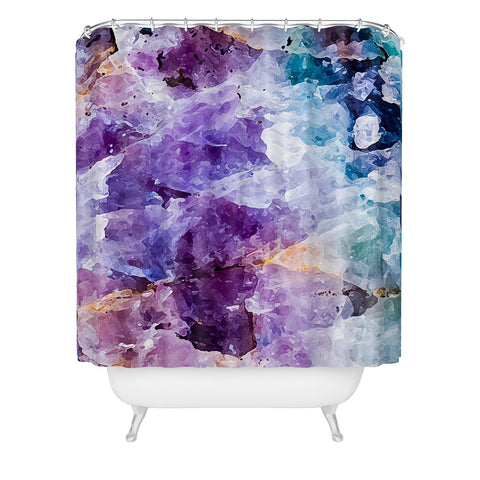 Marta Barragan Camarasa Multicolor quartz texture Shower Curtain