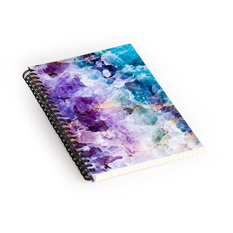 Marta Barragan Camarasa Multicolor quartz texture Spiral Notebook