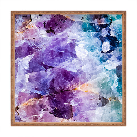 Marta Barragan Camarasa Multicolor quartz texture Square Tray