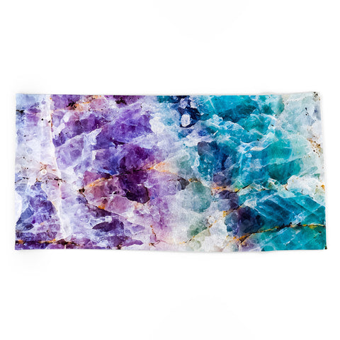 Marta Barragan Camarasa Multicolor quartz texture Beach Towel