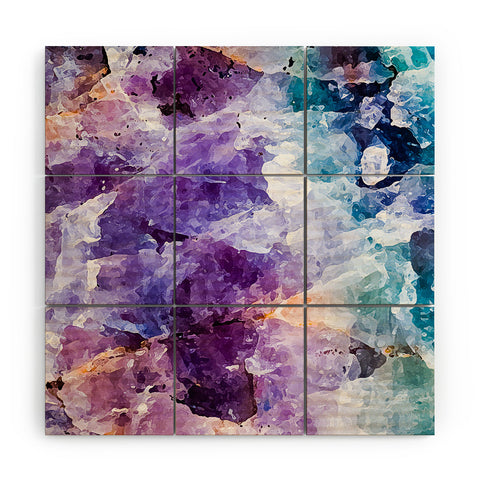 Marta Barragan Camarasa Multicolor quartz texture Wood Wall Mural