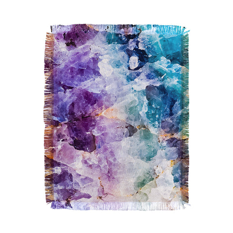 Marta Barragan Camarasa Multicolor quartz texture Throw Blanket