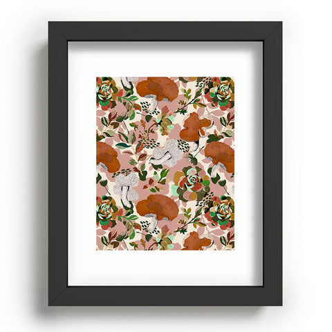 Marta Barragan Camarasa Mushrooms flowery meadow Recessed Framing Rectangle