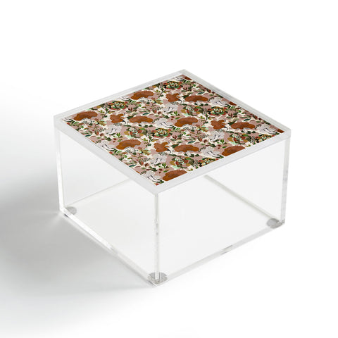 Marta Barragan Camarasa Mushrooms flowery meadow Acrylic Box