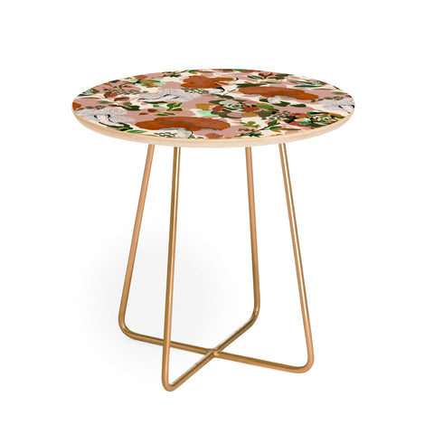 Marta Barragan Camarasa Mushrooms flowery meadow Round Side Table