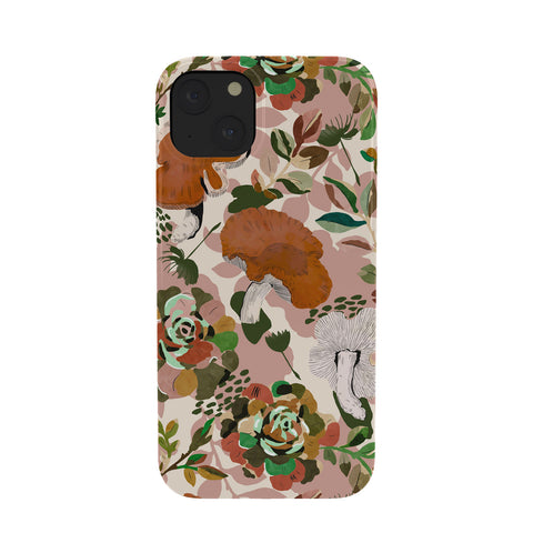 Marta Barragan Camarasa Mushrooms flowery meadow Phone Case