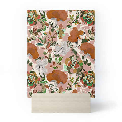 Marta Barragan Camarasa Mushrooms flowery meadow Mini Art Print