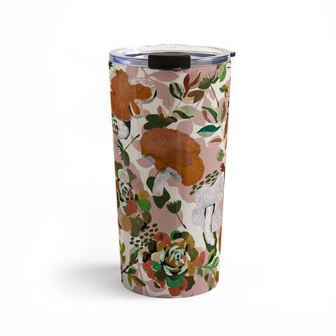 Marta Barragan Camarasa Mushrooms flowery meadow Travel Mug