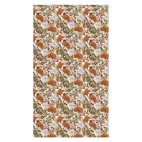 Marta Barragan Camarasa Mushrooms flowery meadow Tablecloth