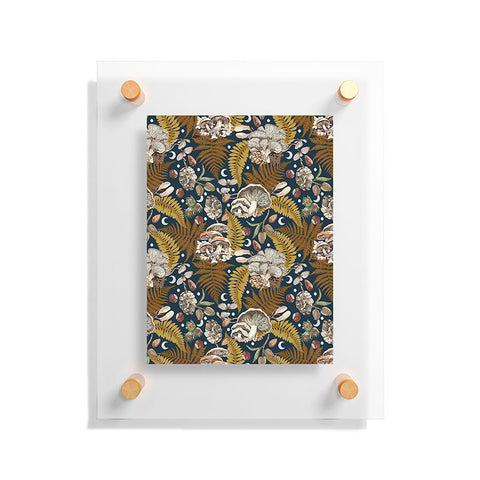 Marta Barragan Camarasa Mushrooms in the lunar night Floating Acrylic Print