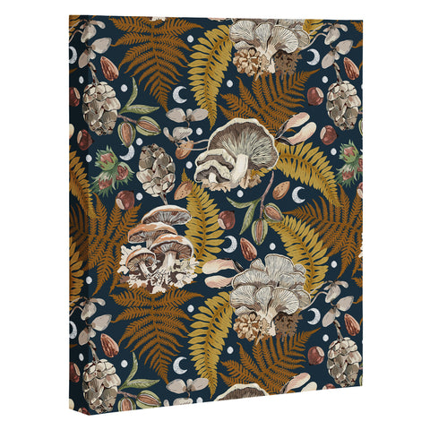 Marta Barragan Camarasa Mushrooms in the lunar night Art Canvas