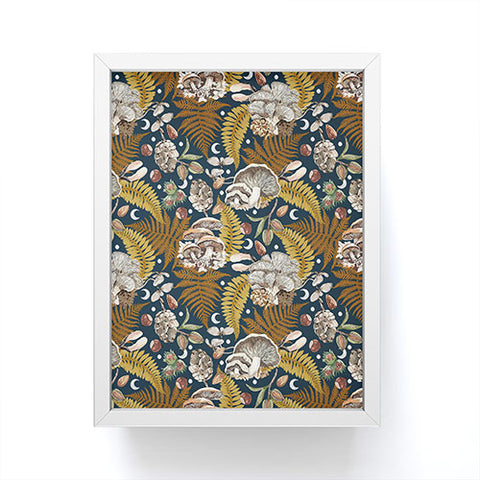 Marta Barragan Camarasa Mushrooms in the lunar night Framed Mini Art Print