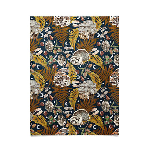 Marta Barragan Camarasa Mushrooms in the lunar night Poster