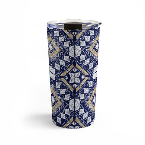 Marta Barragan Camarasa Mystic Tribal of Gold and Blue Travel Mug