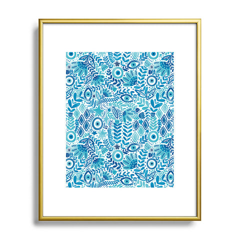 Marta Barragan Camarasa Mystical Leafy Oasis Metal Framed Art Print