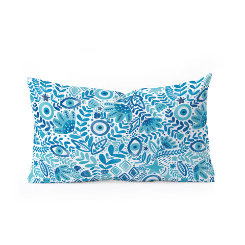 Marta Barragan Camarasa Mystical Leafy Oasis Oblong Throw Pillow