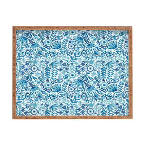 Marta Barragan Camarasa Mystical Leafy Oasis Rectangular Tray