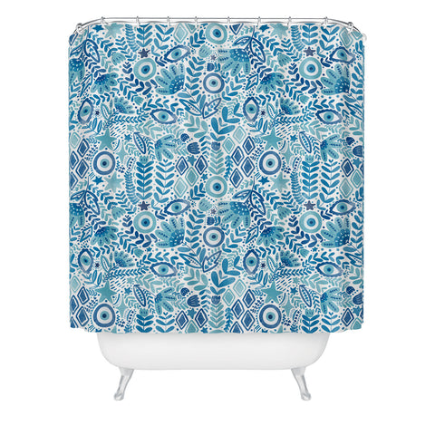 Marta Barragan Camarasa Mystical Leafy Oasis Shower Curtain