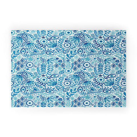 Marta Barragan Camarasa Mystical Leafy Oasis Welcome Mat